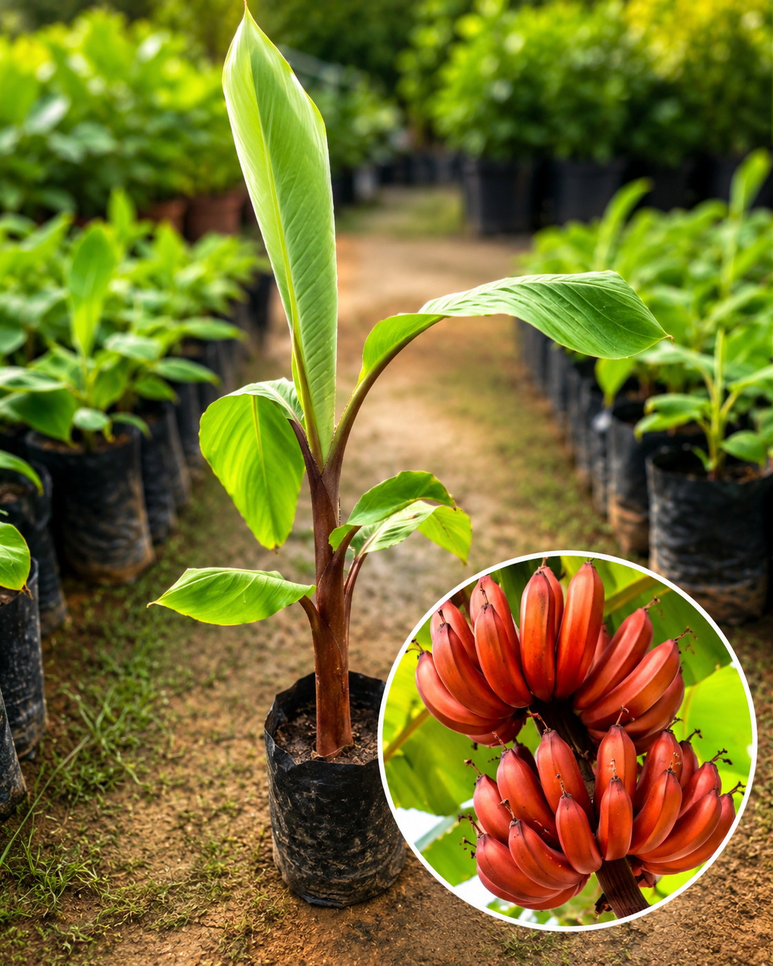 Red Banana Plant| Buy Live Banana Plant Online in India| Khurpi