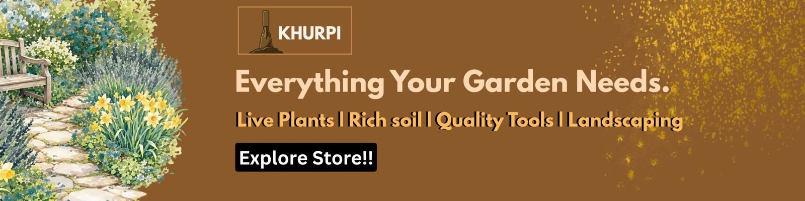 Khurpi Store Banner- Gardening Needs