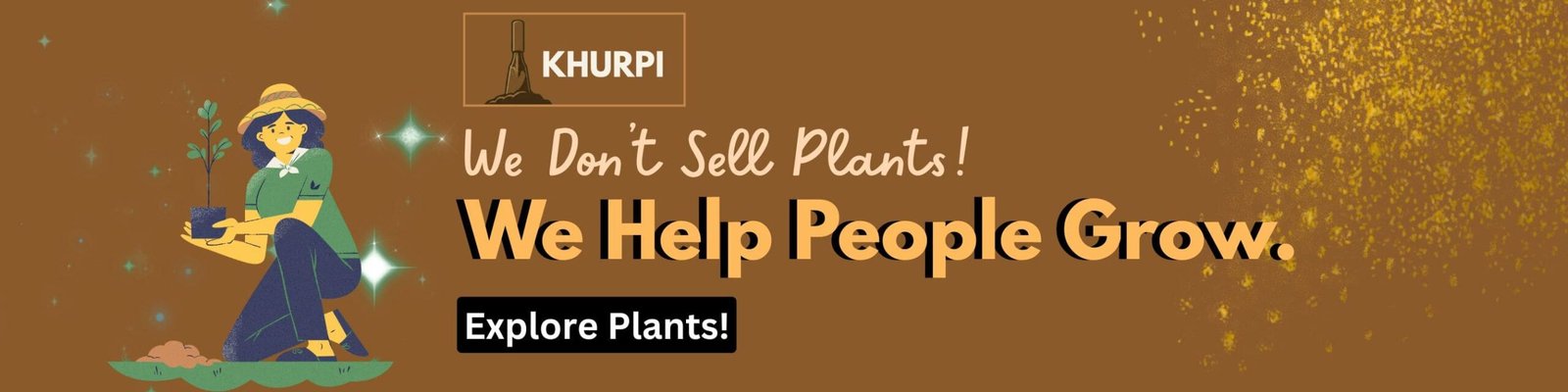 Khurpi Store Banner- Grow Happiness